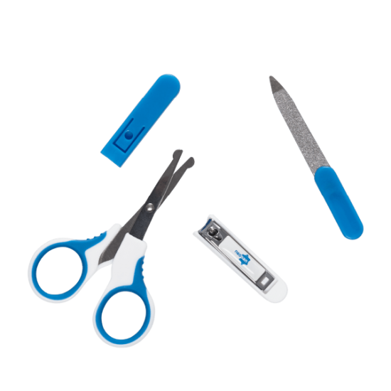 Kit Manicure infantil azul 5 itens Neopan